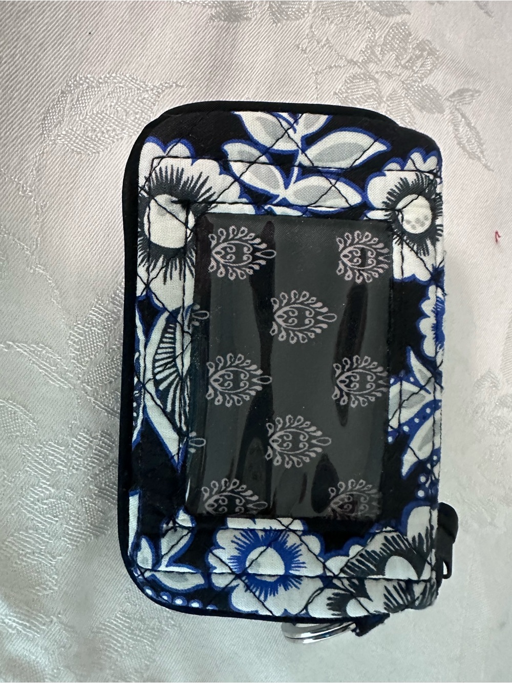 Blue Floral Phone Pouch with Clear Window Vera Bradley